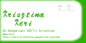 krisztina keri business card